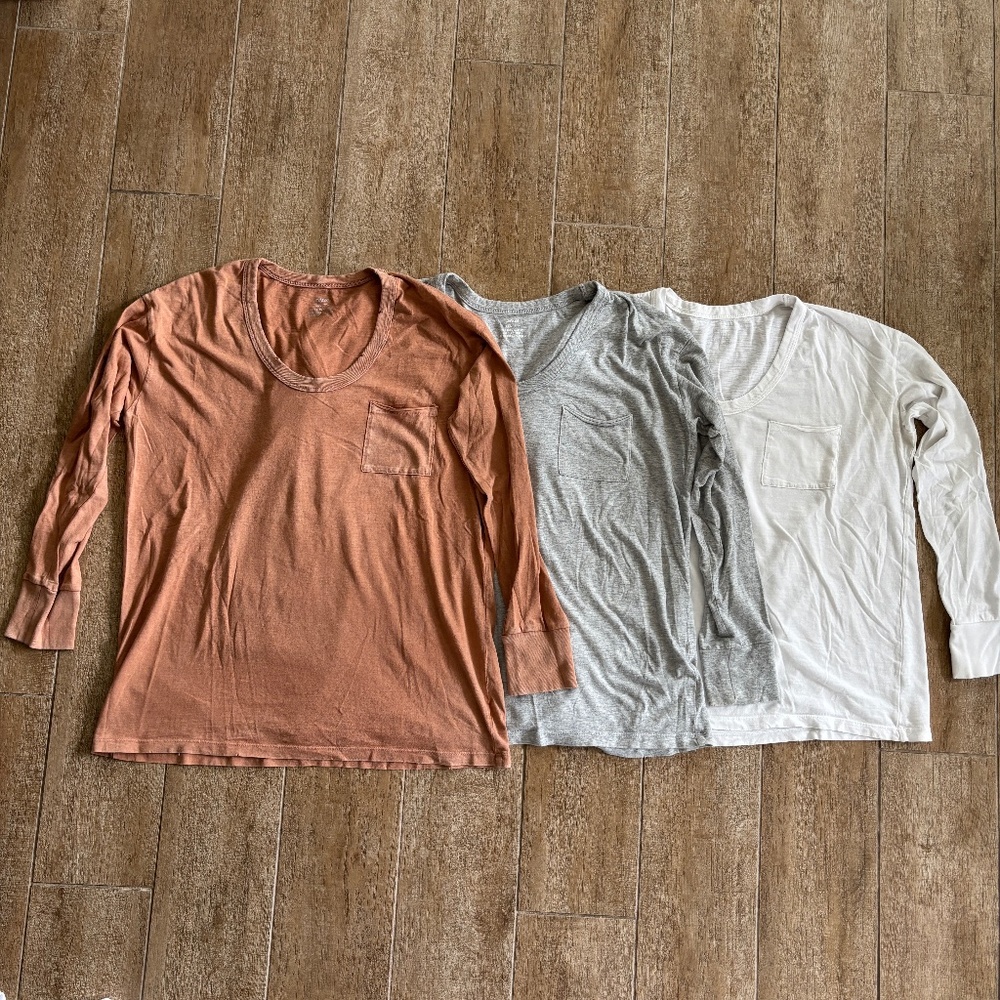 Aerie Long Sleeve T-Shirt Bundle of 3